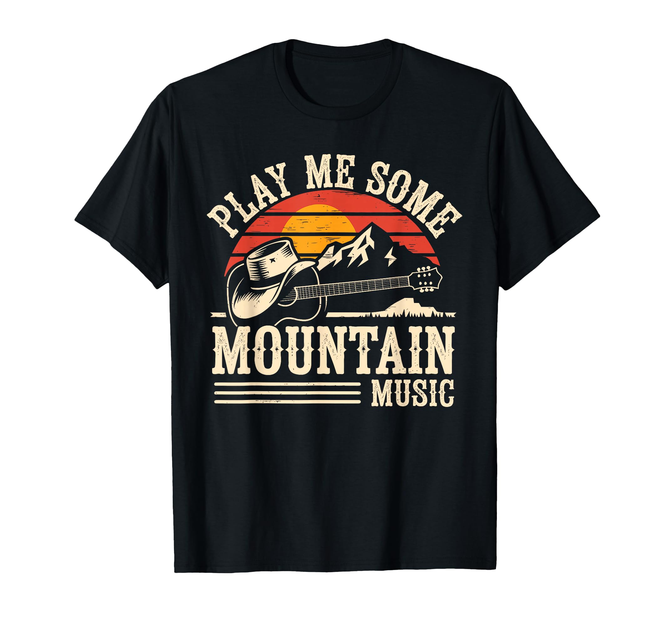 Play Me Some Mountain Music Country T-Shirt - Novelty Apparel for Adults - T-Shirt, Sweatshirt, Hoodie