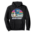 Never Forget Cassette Tape Floppy Disk Vhs Hoodie - Graphic Print Men Women - T-Shirt, Sweatshirt, Hoodie