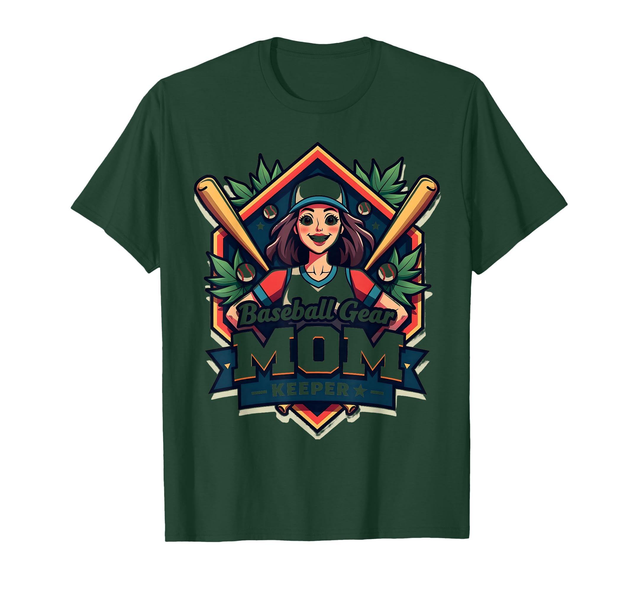 Baseball Gear Mom Keeper Parent T-Shirt - Trendy Graphic Unisex - T-Shirt, Sweatshirt, Hoodie