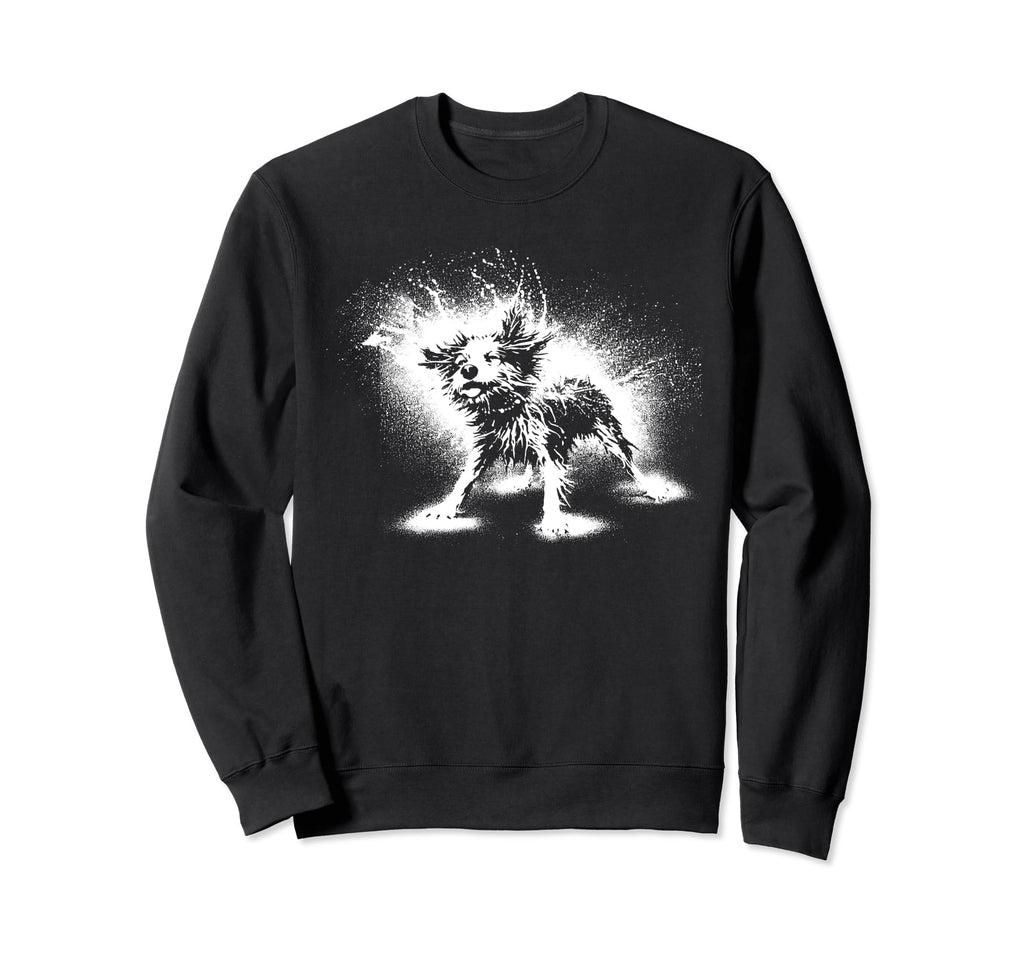 Funny Dog Paint Splatter Grunge Sweatshirt - Casual Everyday Wear Unisex - T-Shirt, Sweatshirt, Hoodie