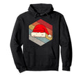 Santa Claus Geometric Distressed Hoodie - Unique Graphic Men Women - T-Shirt, Sweatshirt, Hoodie
