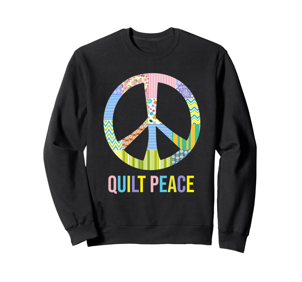 Patchwork Peace Symbol Sweatshirt - Aesthetic Graphic Unisex - T-Shirt, Sweatshirt, Hoodie