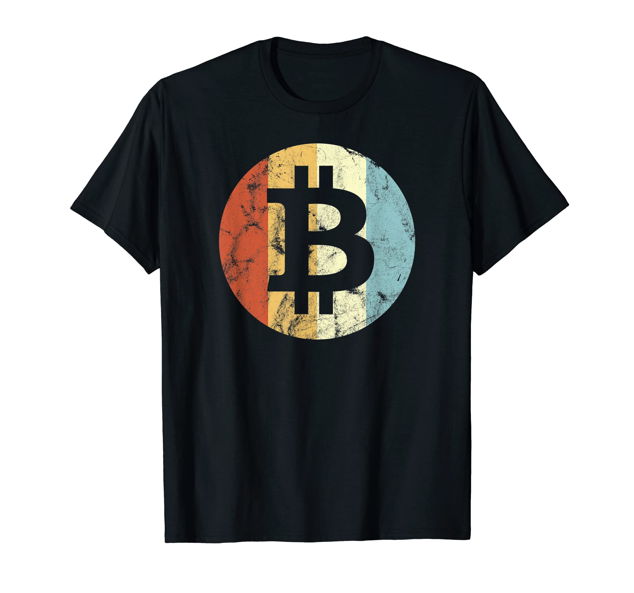 Bitcoin Logo Distressed T-Shirt - Graphic Print for Adults - T-Shirt, Sweatshirt, Hoodie