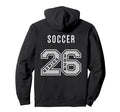 Soccer Senior 2026 Back Soccer Hoodie - Fun Novelty Design Men Women - T-Shirt, Sweatshirt, Hoodie