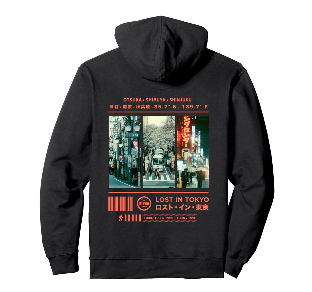 Ktzwa Japanese 90S 80S Streetwear Hoodie - Fun Novelty Design for Adults - T-Shirt, Sweatshirt, Hoodie