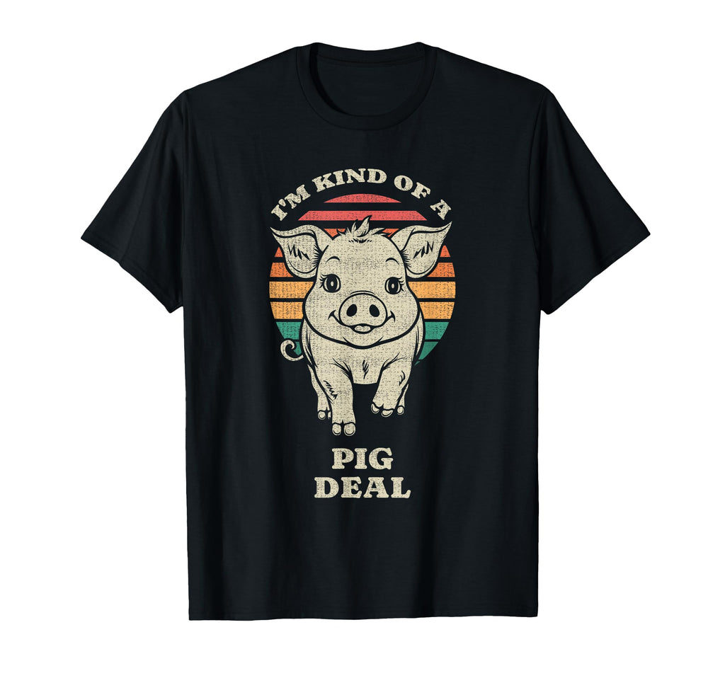 Kind Pig Deal Animal Lover Farmer T-Shirt - Aesthetic Graphic for Adults - T-Shirt, Sweatshirt, Hoodie