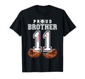 Proud Brother Baseball Player Number 11 T-Shirt - Unique Graphic Unisex - T-Shirt, Sweatshirt, Hoodie