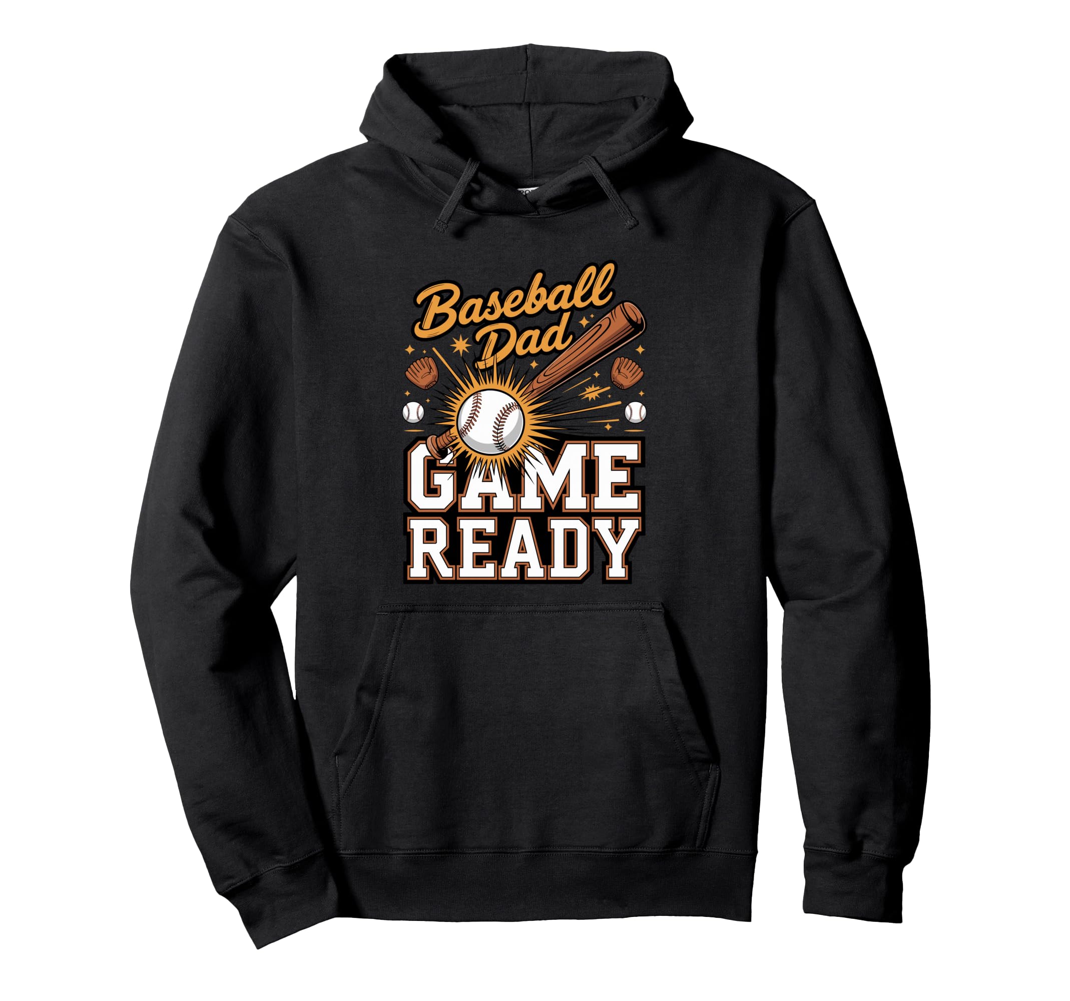 Baseball Dad Game Ready Diamond Father Hoodie - Minimalist Print Men Women - T-Shirt, Sweatshirt, Hoodie