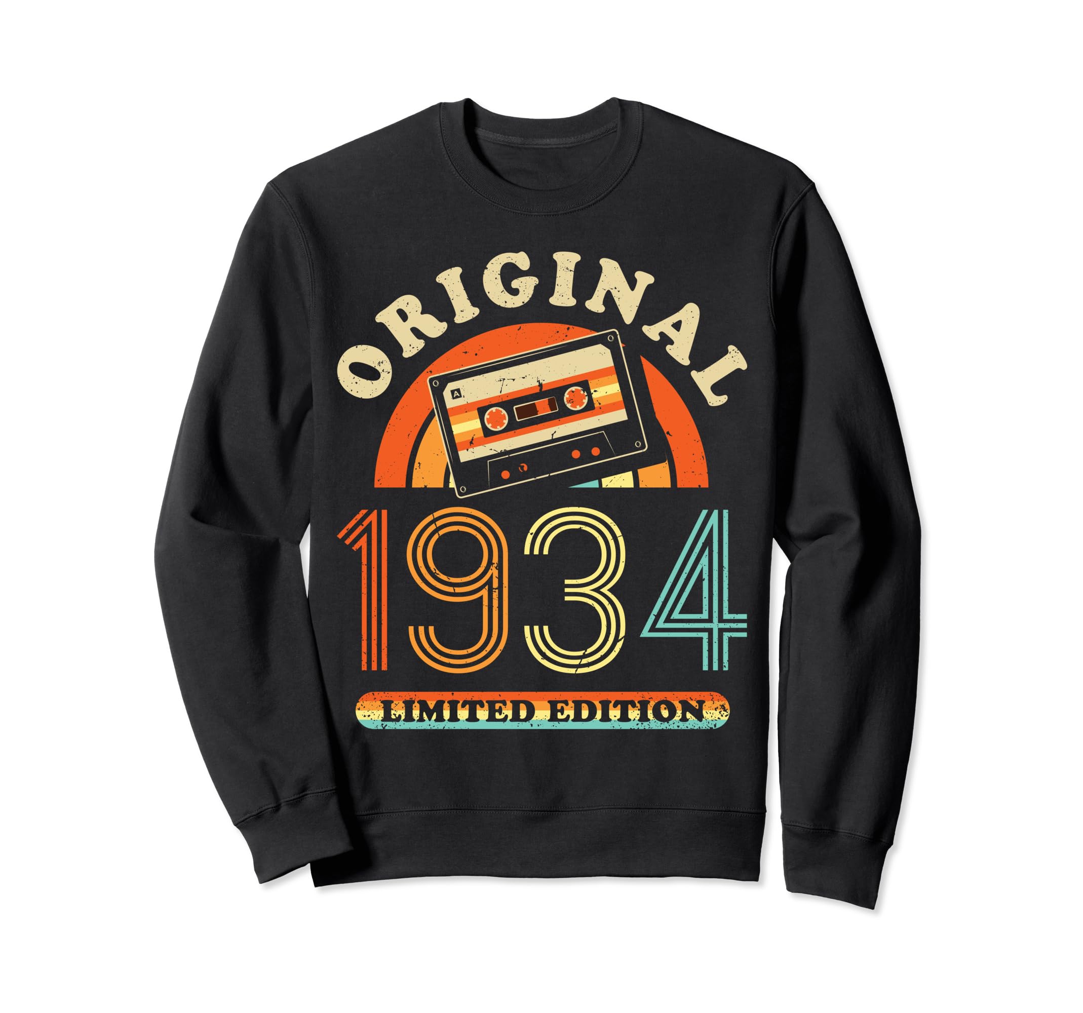1934 Cassette Tape 90Th Birthday Sweatshirt - Aesthetic Graphic for Adults - T-Shirt, Sweatshirt, Hoodie