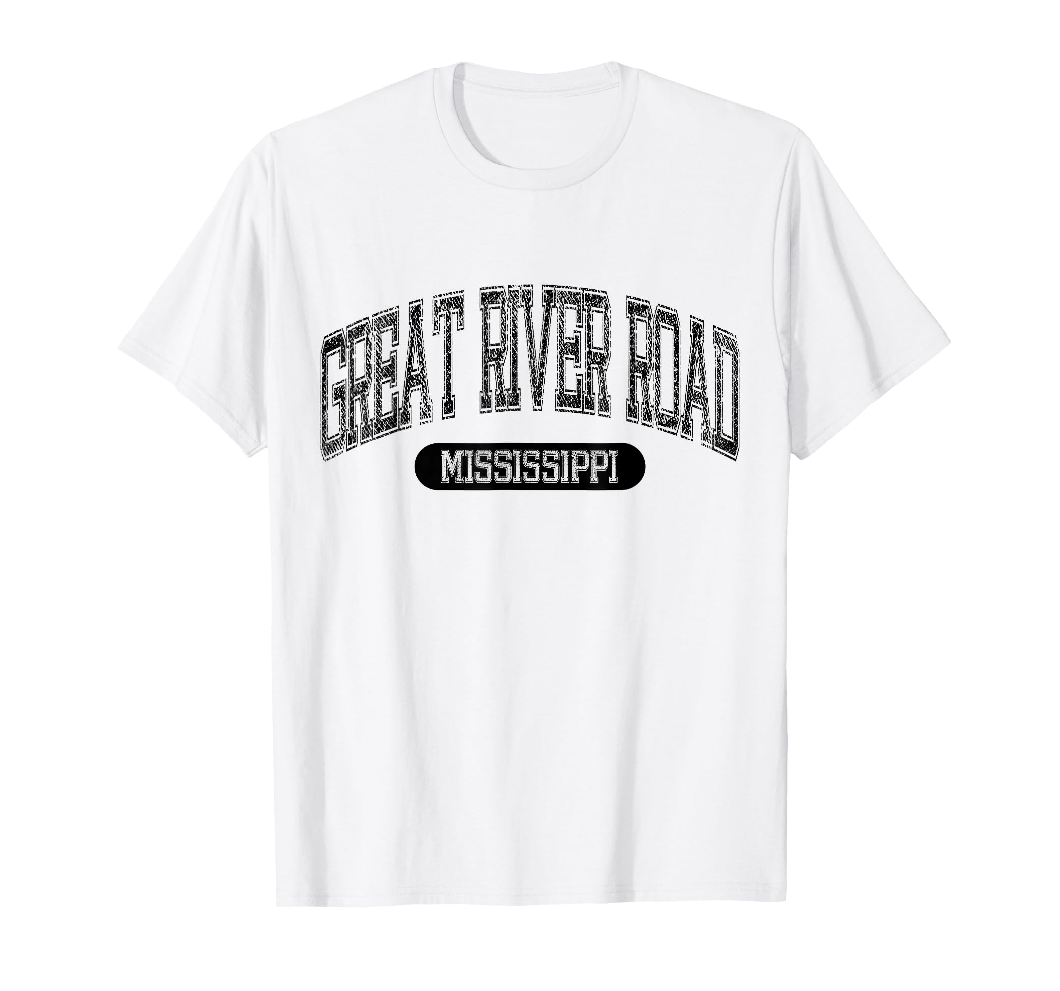 Great River Road Mississippi Sports Font T-Shirt - Trendy Graphic Men Women - T-Shirt, Sweatshirt, Hoodie