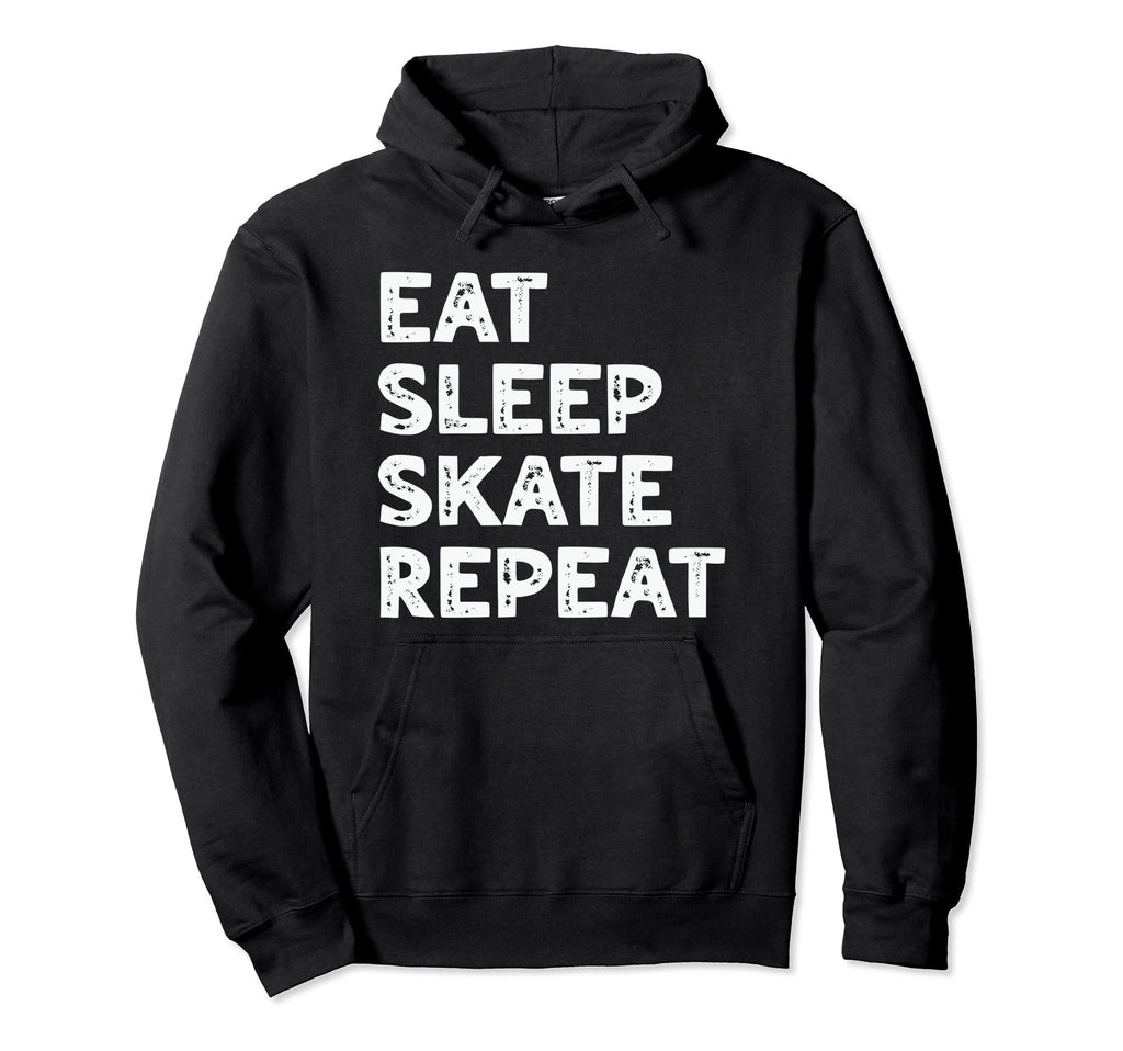 Roller Skating Eat Sleep Skate Repeat Hoodie - Unique Graphic for Adults - T-Shirt, Sweatshirt, Hoodie