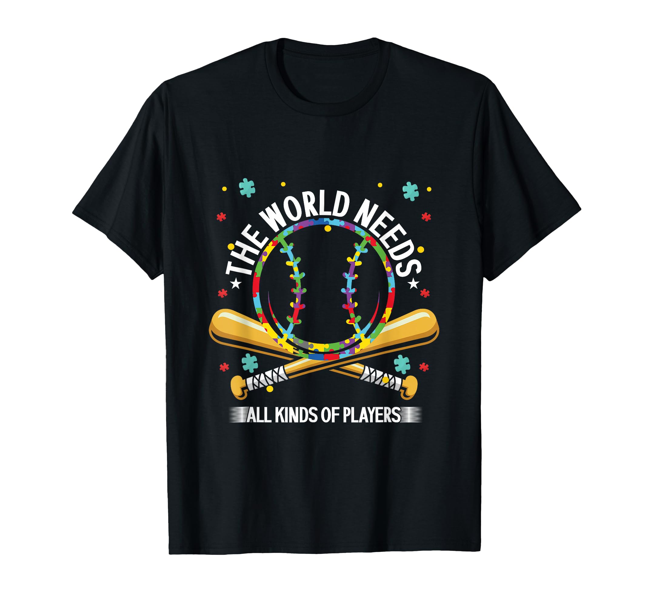 World Needs All Kinds Players Baseball T-Shirt - Minimalist Print Unisex - T-Shirt, Sweatshirt, Hoodie