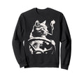 Cat Smoking Driving Grunge Kitty Edgy Sweatshirt - Trendy Graphic Unisex - T-Shirt, Sweatshirt, Hoodie