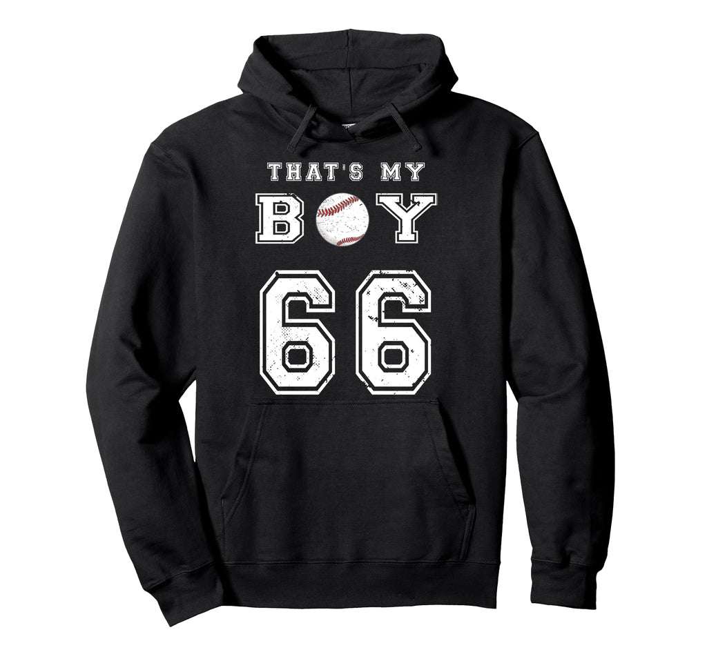 Thats My Baseball 66 Jersey Number Hoodie - Aesthetic Graphic for Adults - T-Shirt, Sweatshirt, Hoodie
