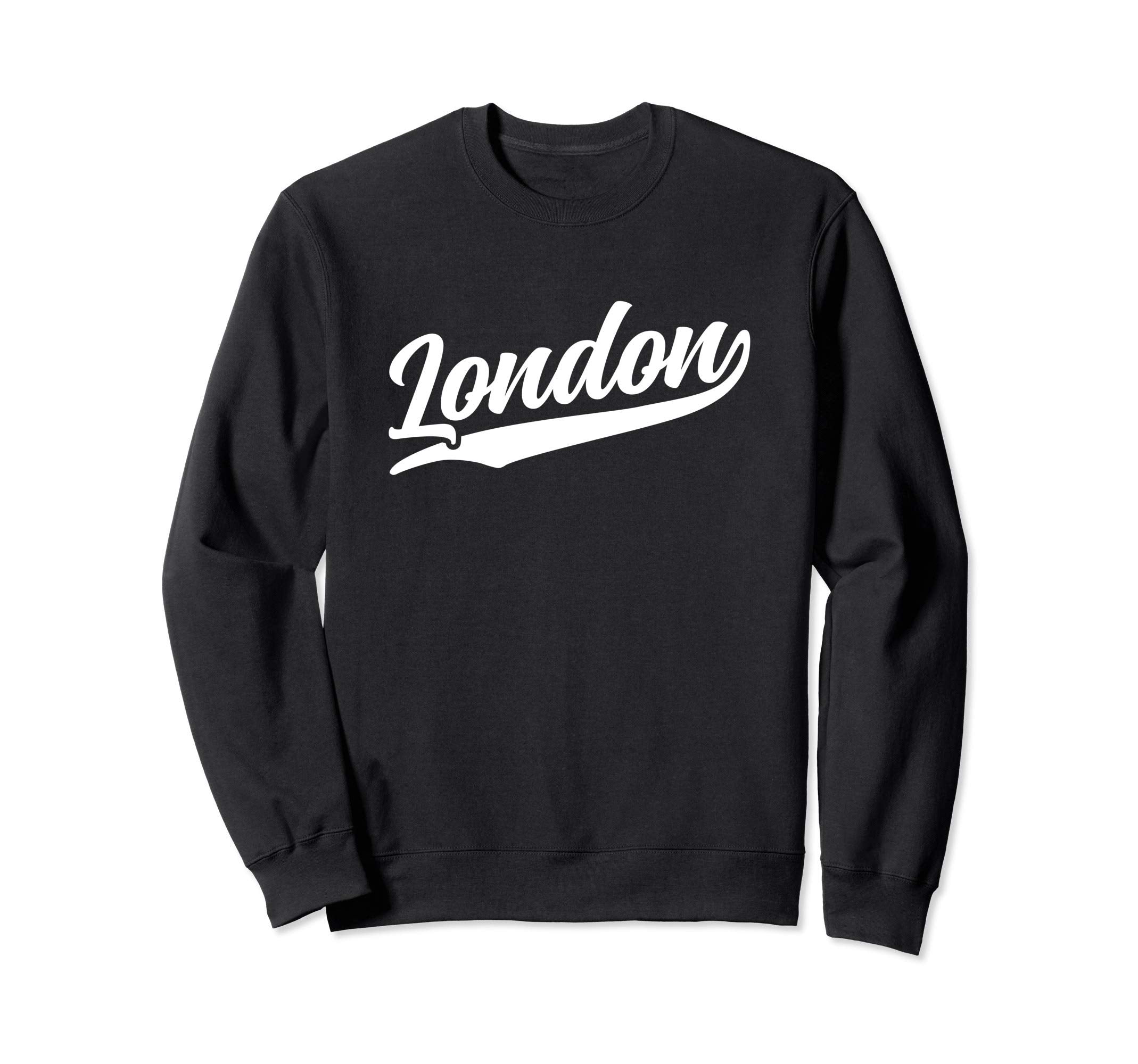 London England Cursive 1970S Sweatshirt - Fun Novelty Design for Adults - T-Shirt, Sweatshirt, Hoodie