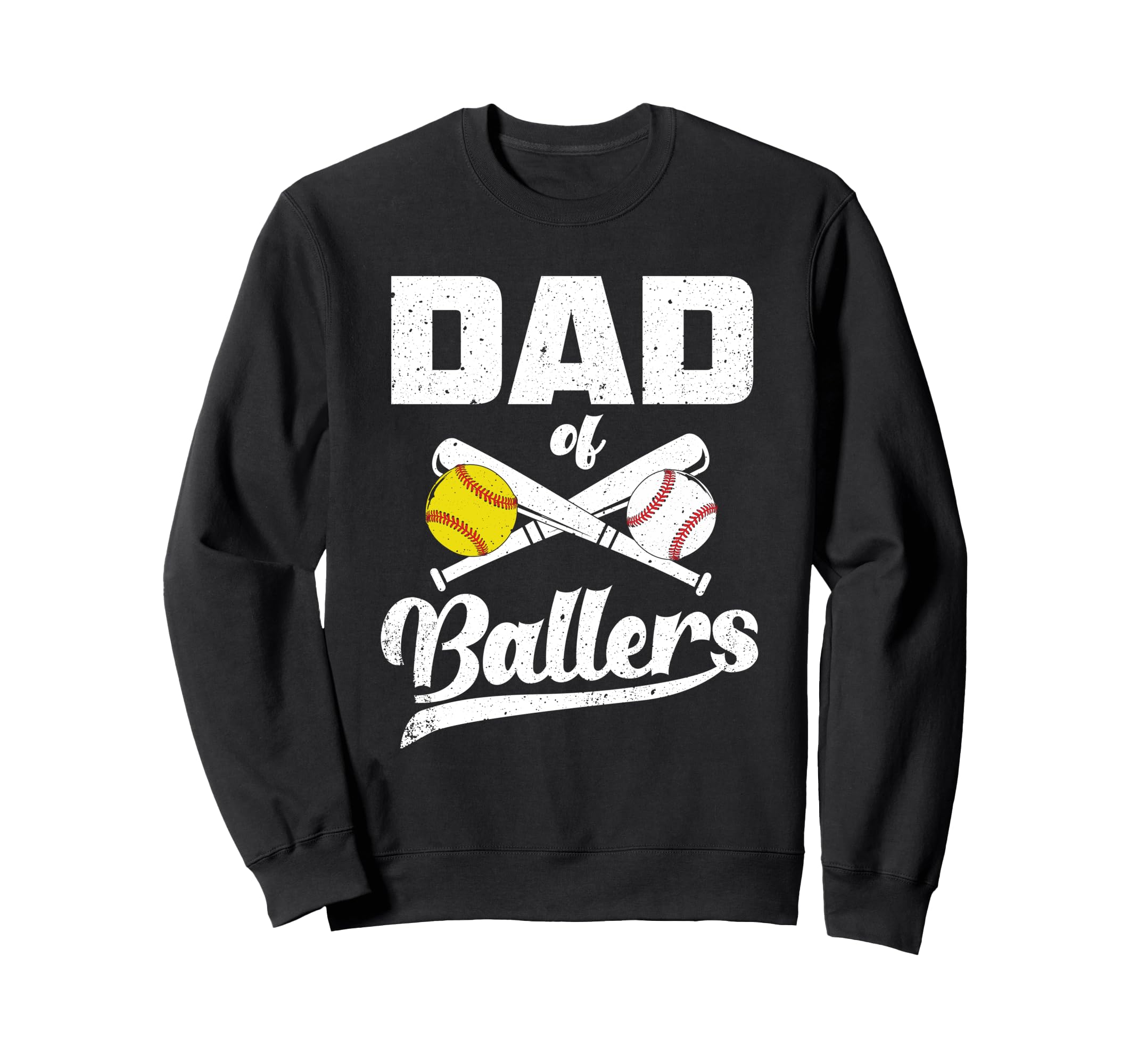 Mens Dad Ballers Funny Dad Baseball Sweatshirt - Minimalist Print Unisex - T-Shirt, Sweatshirt, Hoodie