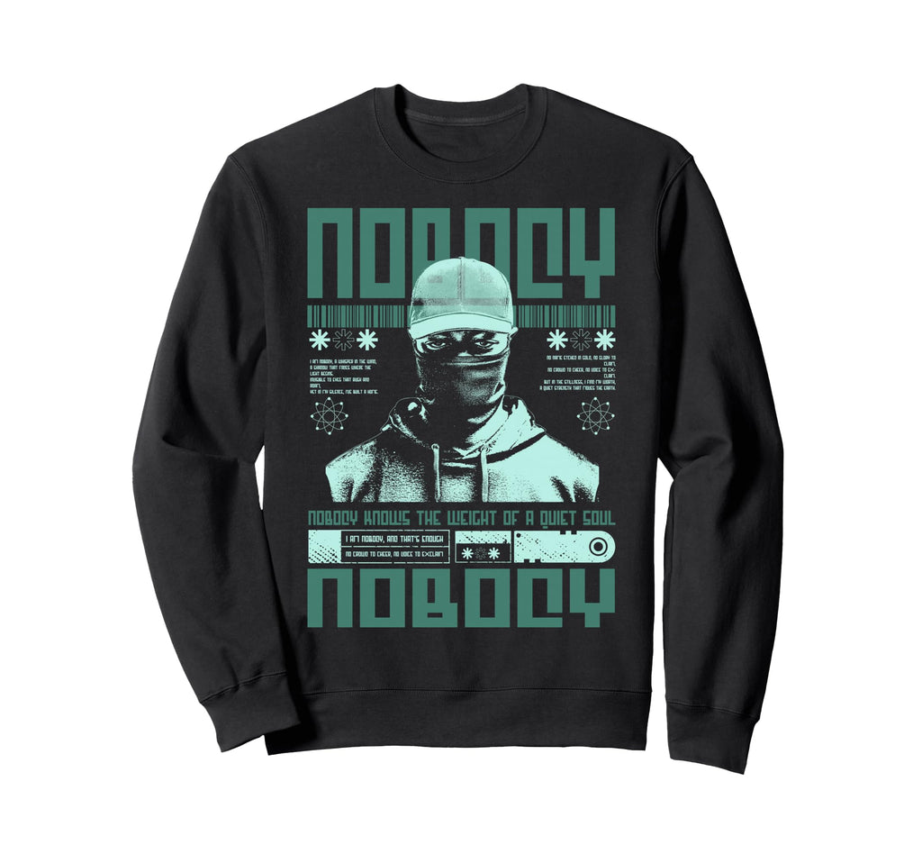 Y2K Nobody Bold Urban Graffiti Aesthetic Sweatshirt - Trendy Graphic Unisex - T-Shirt, Sweatshirt, Hoodie