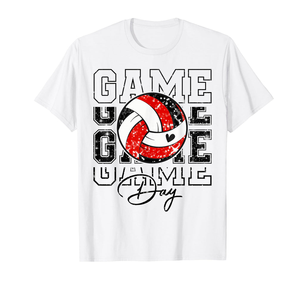 Volleyball Game Day Volleyball Mom T-Shirt - Custom Art Print Men Women - T-Shirt, Sweatshirt, Hoodie