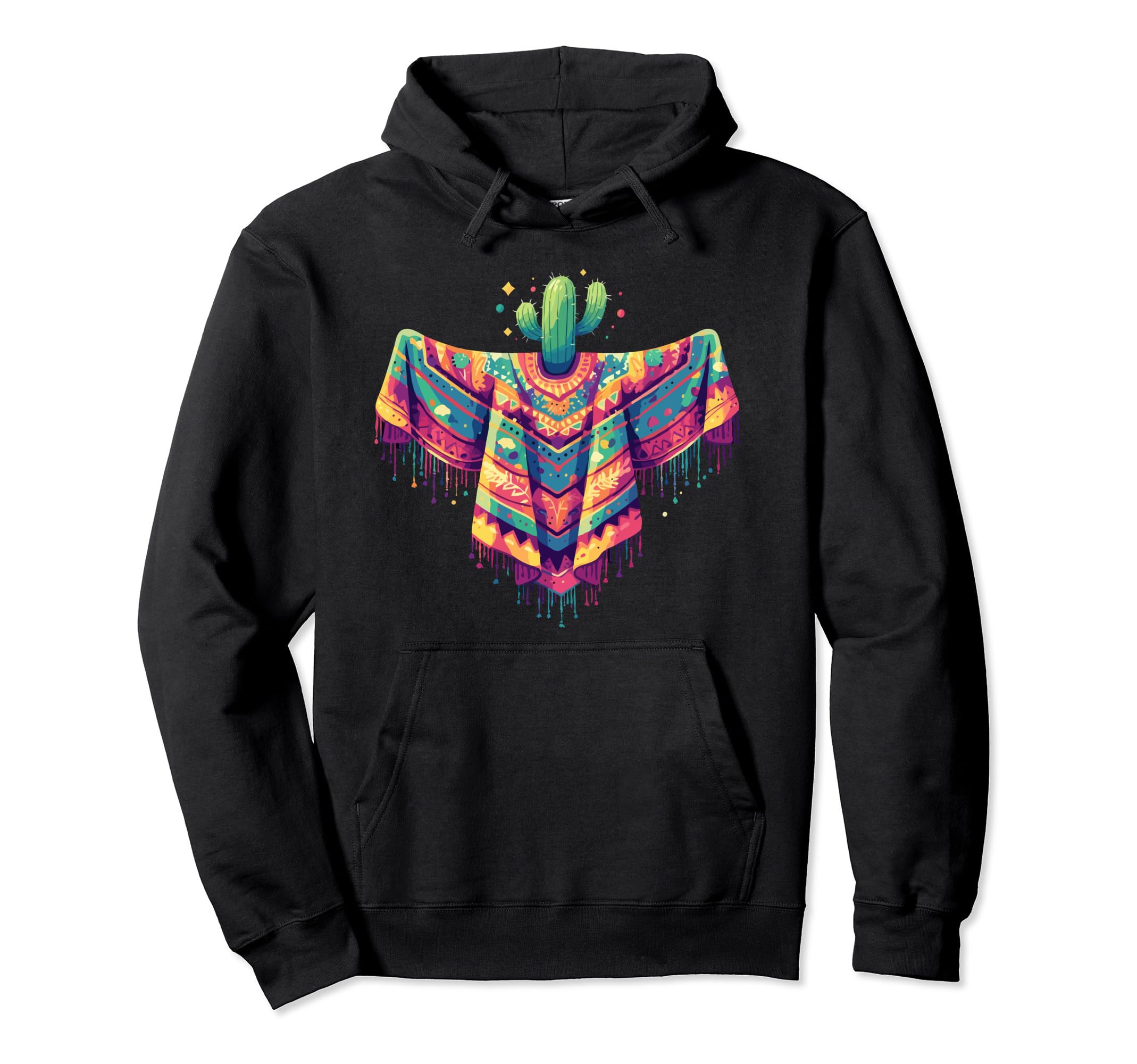 Cactus Serape Succulent Plant Cacti Hoodie - Casual Everyday Wear Unisex - T-Shirt, Sweatshirt, Hoodie