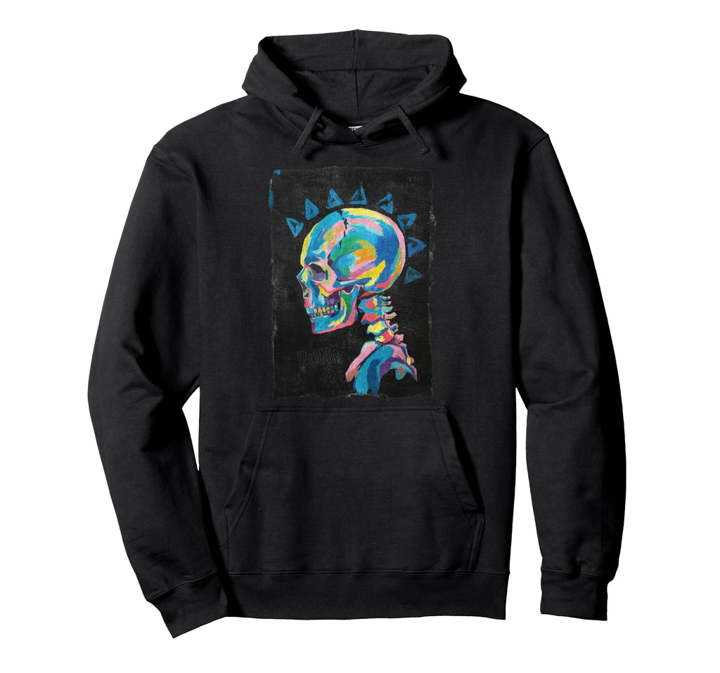 Aesthetic Streetwear Skull Hoodie - Novelty Apparel Unisex - T-Shirt, Sweatshirt, Hoodie