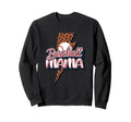 Leopard American Baseball Mom Mama Sweatshirt - Trendy Graphic for Adults - T-Shirt, Sweatshirt, Hoodie