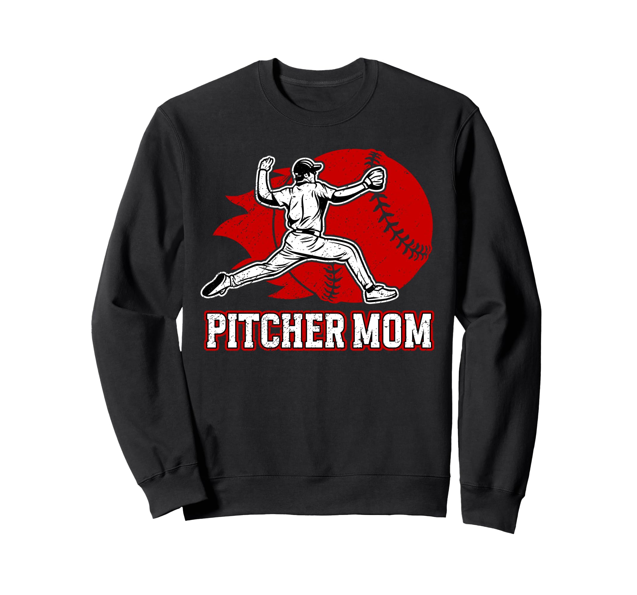 Baseball Pitcher Mom Baseball Sweatshirt - Trendy Graphic for Adults - T-Shirt, Sweatshirt, Hoodie