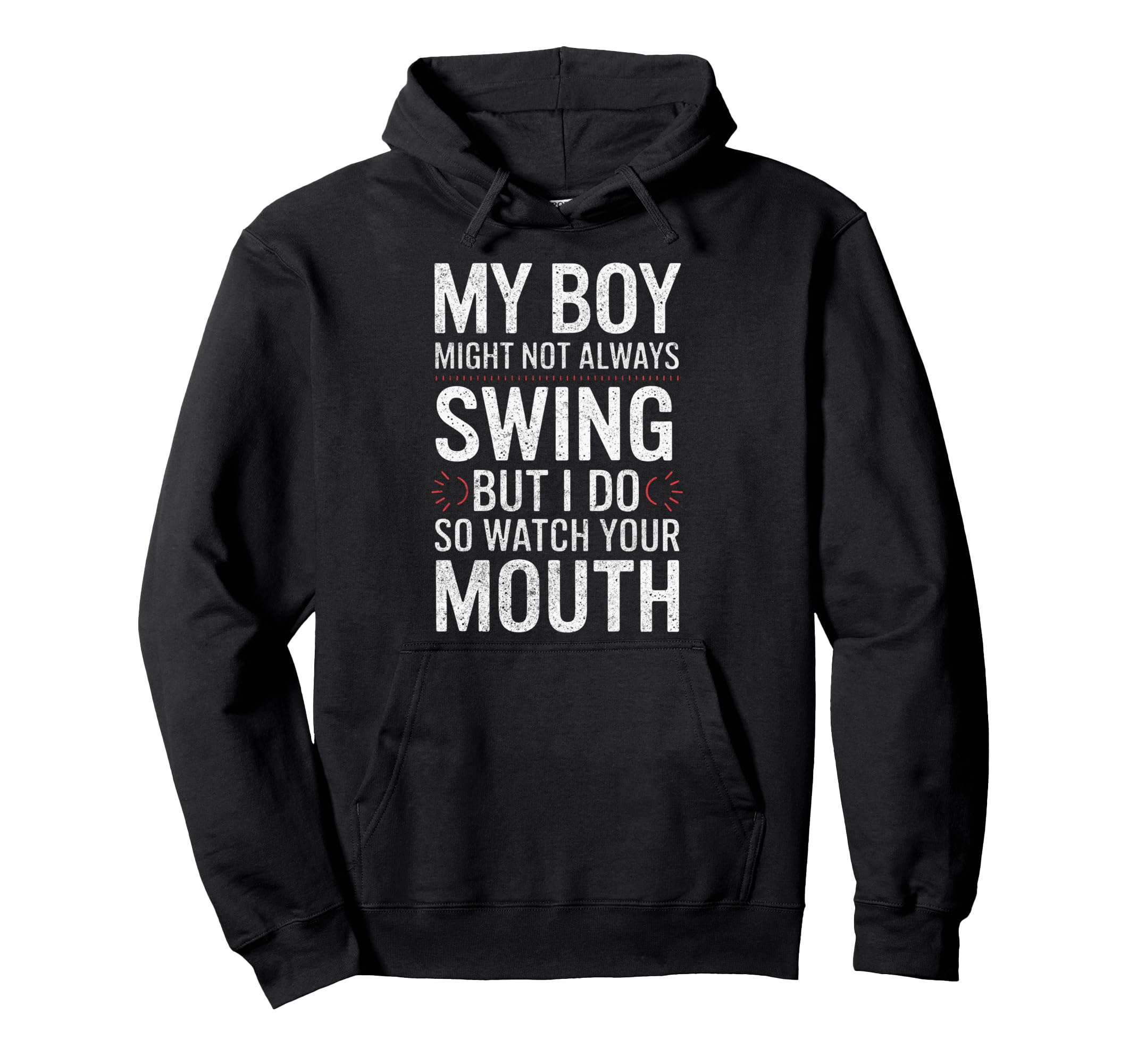 My Might Not Always Swing Baseball Mom Hoodie - Unique Graphic for Adults - T-Shirt, Sweatshirt, Hoodie