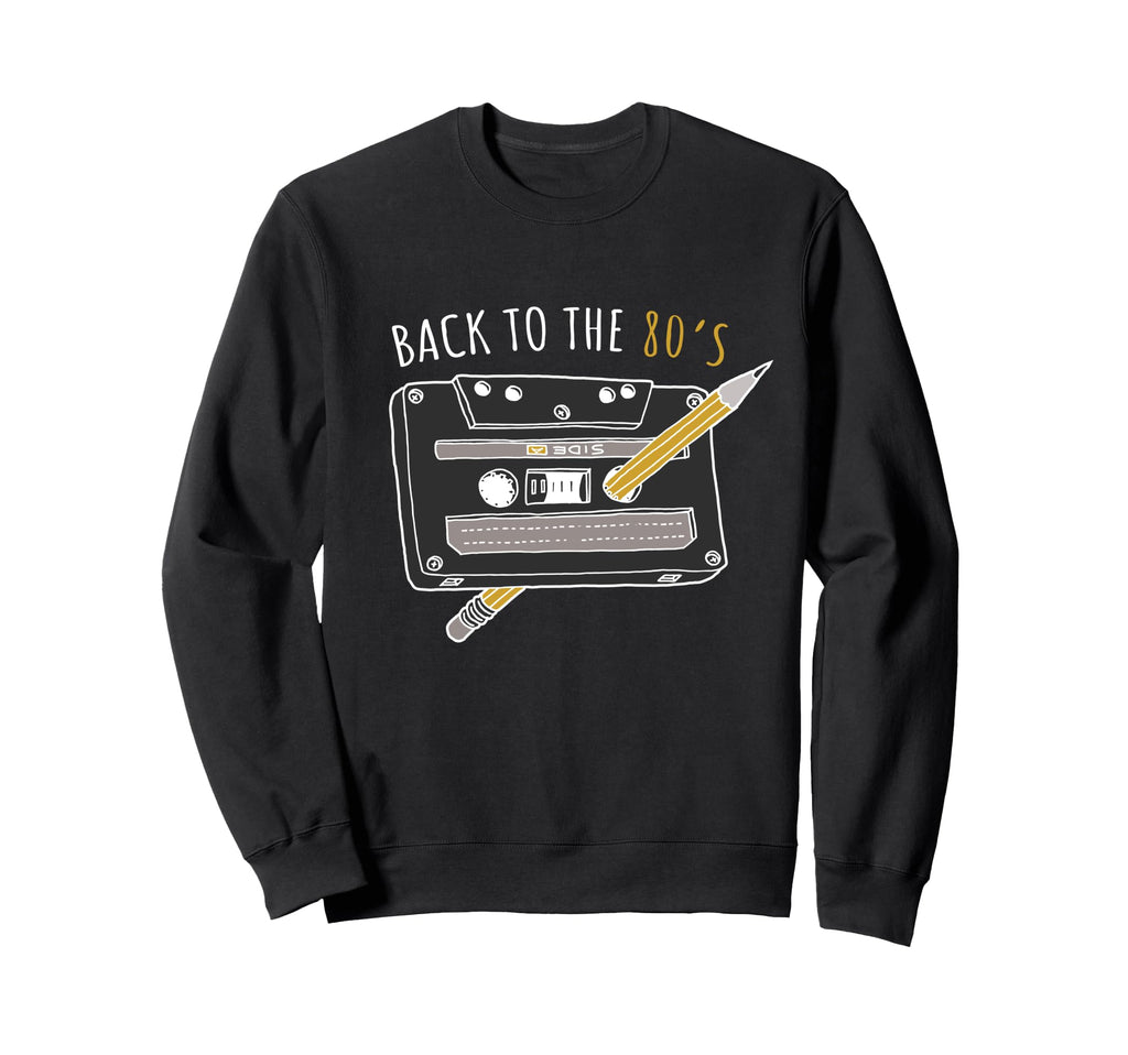 Old Skool Music Cassette Tape Back Sweatshirt - Graphic Print for Adults - T-Shirt, Sweatshirt, Hoodie