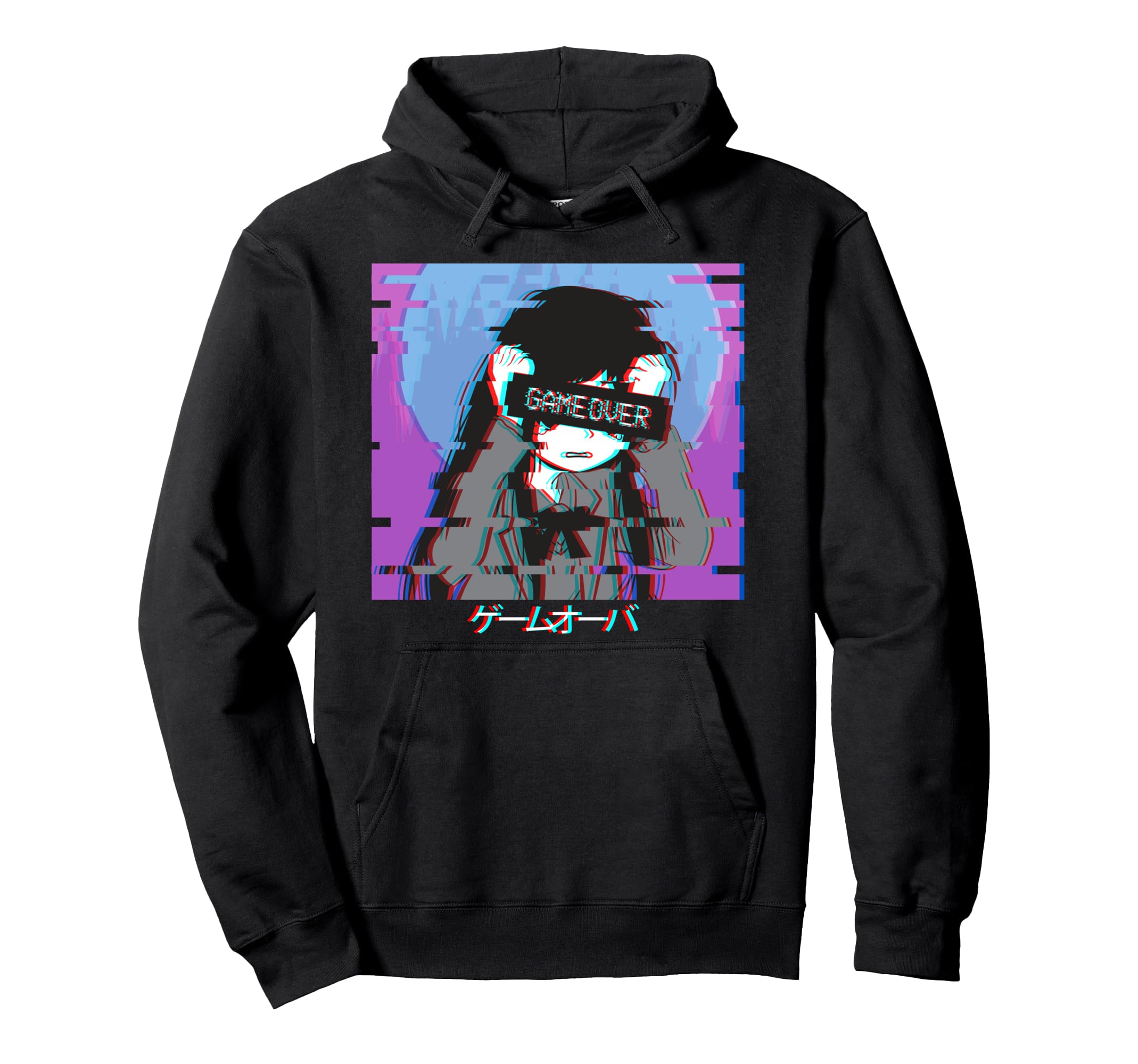 Vaporwave Aesthetic Game Over Sad Hoodie - Streetwear Style for Adults - T-Shirt, Sweatshirt, Hoodie