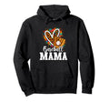 Baseball Mama Leopard Heart Hoodie - Casual Everyday Wear Men Women - T-Shirt, Sweatshirt, Hoodie