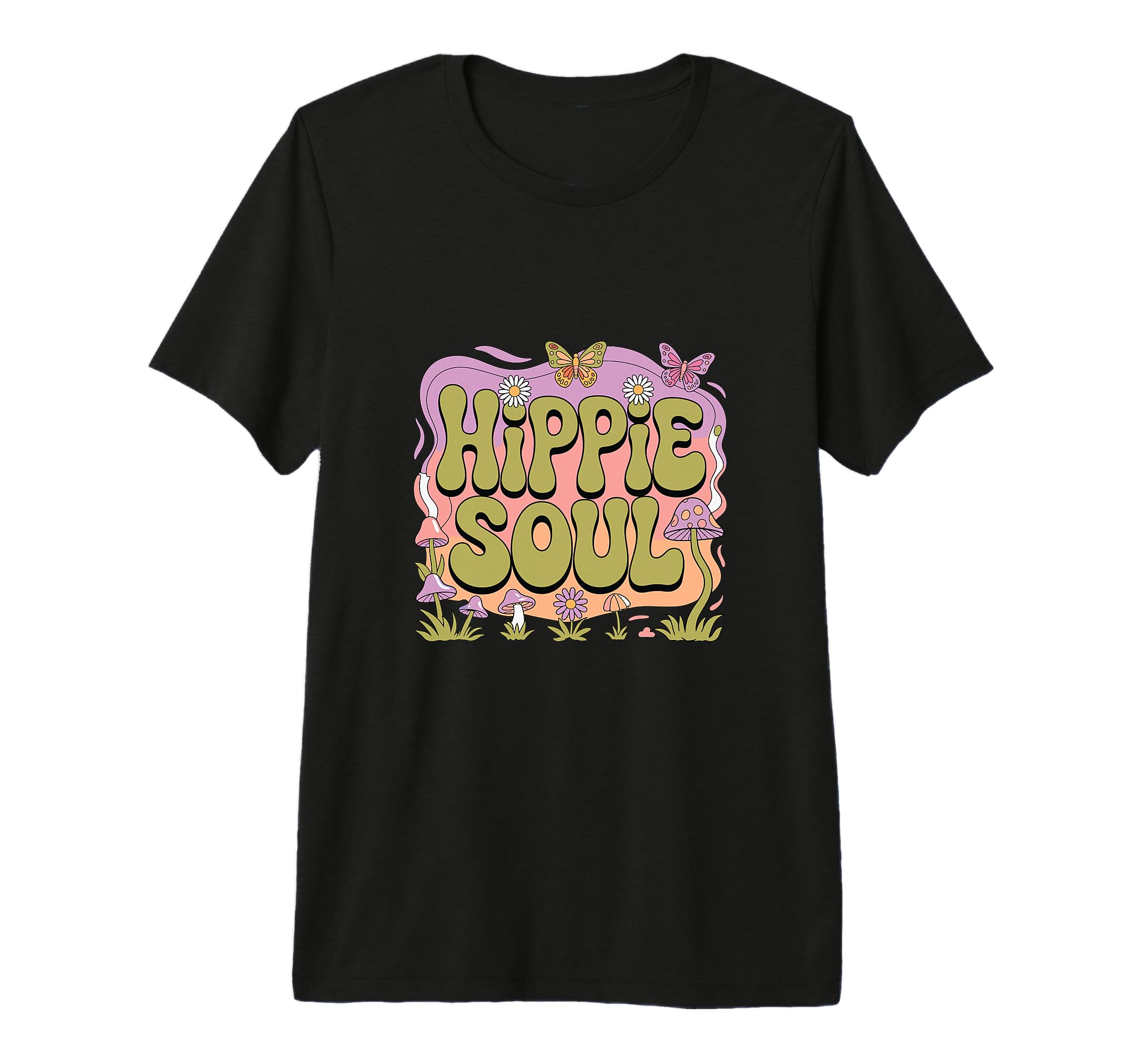 Hippie Soul Boho Psychedelic Mushrooms T-Shirt - Unique Graphic for Adults - T-Shirt, Sweatshirt, Hoodie