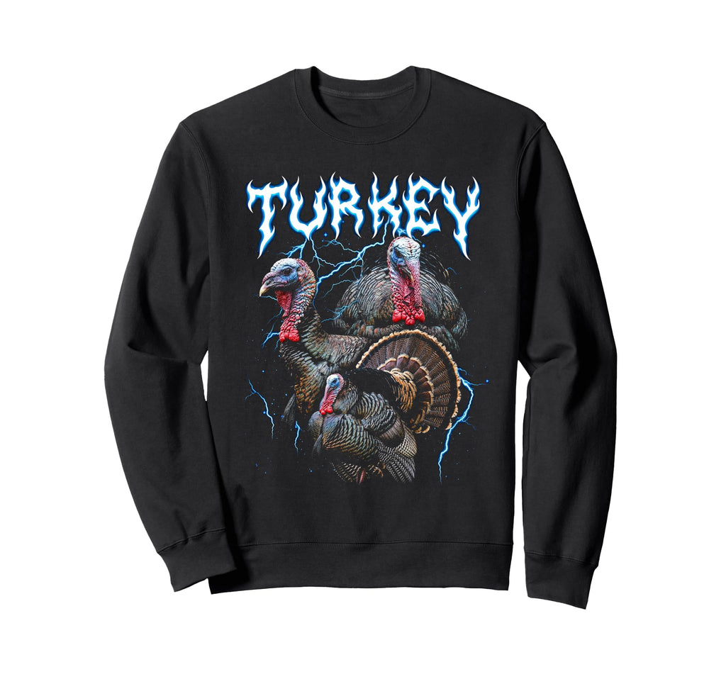 Turkey 90S Heavy Metal Turkey Farm Sweatshirt - Novelty Apparel Unisex - T-Shirt, Sweatshirt, Hoodie