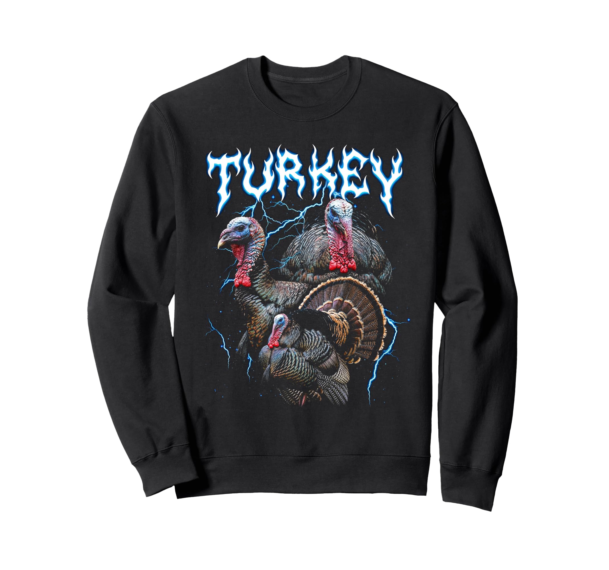 Turkey 90S Heavy Metal Turkey Farm Sweatshirt - Novelty Apparel Unisex - T-Shirt, Sweatshirt, Hoodie