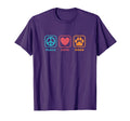 Peace Love Dogs Dog Owner T-Shirt - Graphic Print Unisex - T-Shirt, Sweatshirt, Hoodie