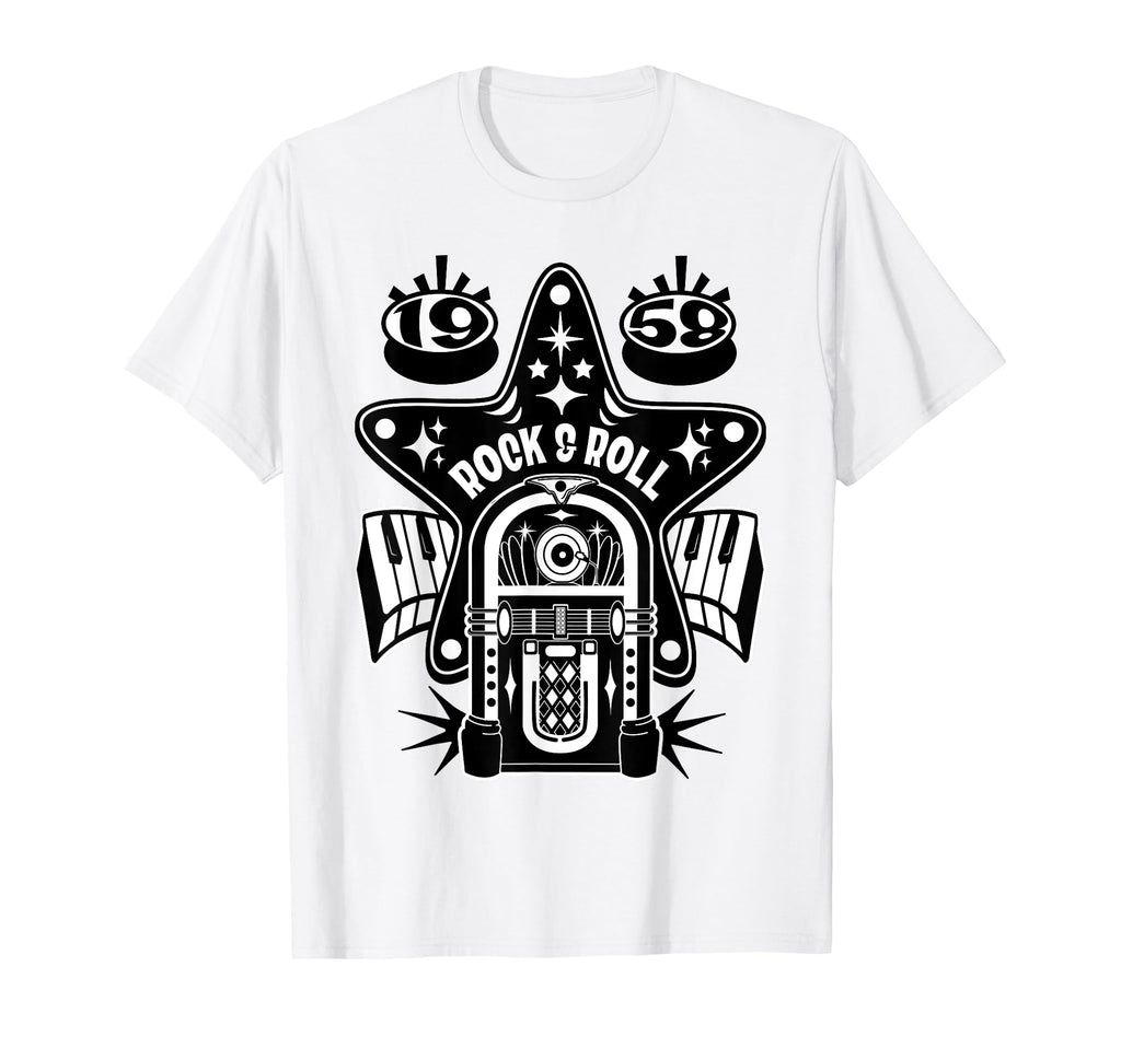 Rockabilly 50S Sock Hop Costume Music T-Shirt - Minimalist Print Men Women - T-Shirt, Sweatshirt, Hoodie