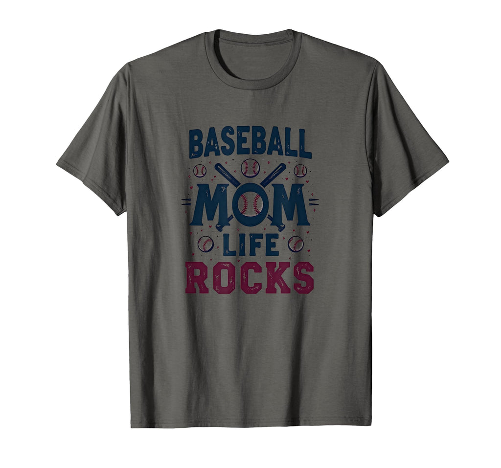 Baseball Mom Life Rocks Sports T-Shirt - Casual Everyday Wear for Adults - T-Shirt, Sweatshirt, Hoodie