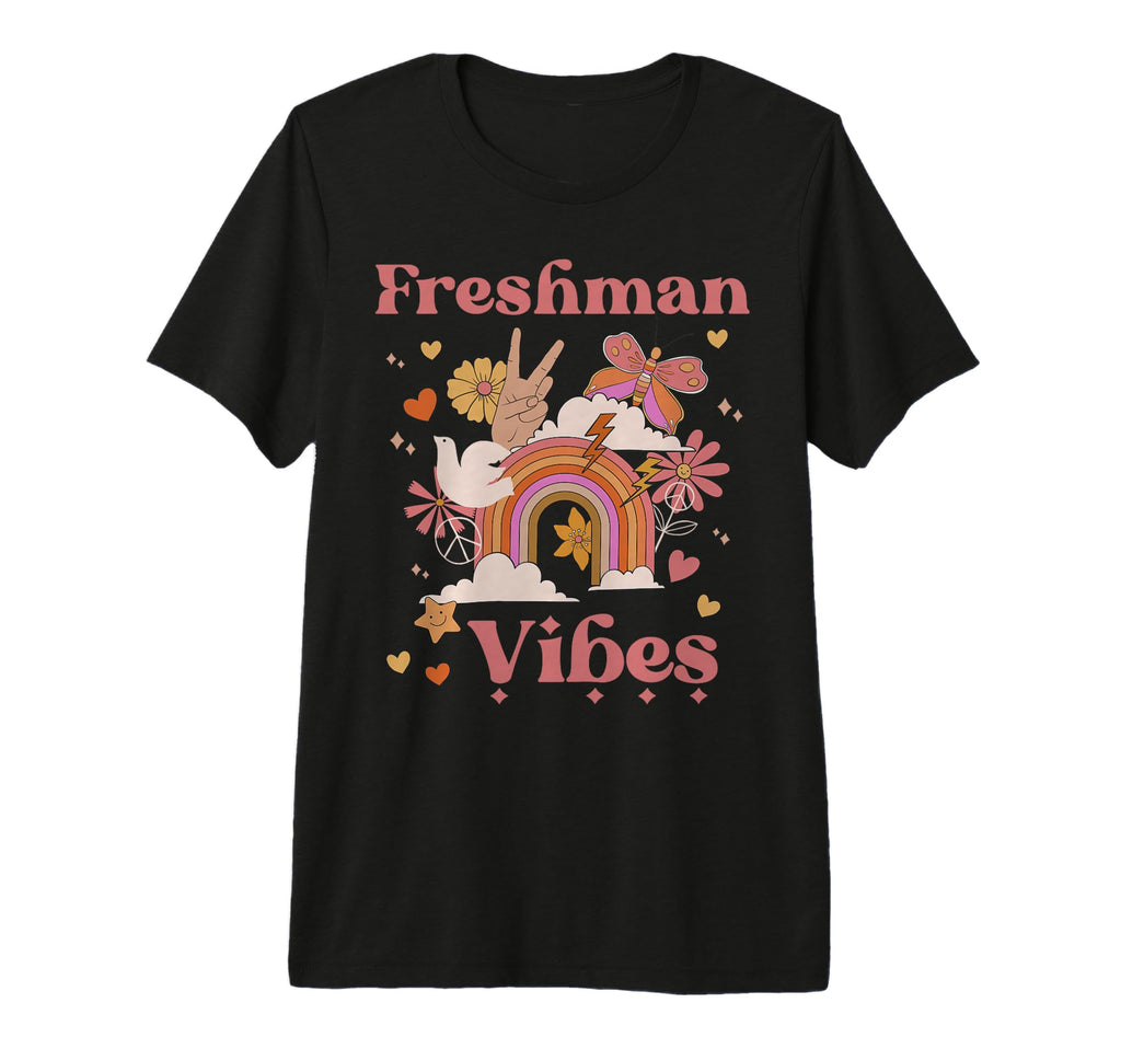 Freshman Vibes School Groovy 9Th T-Shirt - Novelty Apparel for Adults - T-Shirt, Sweatshirt, Hoodie