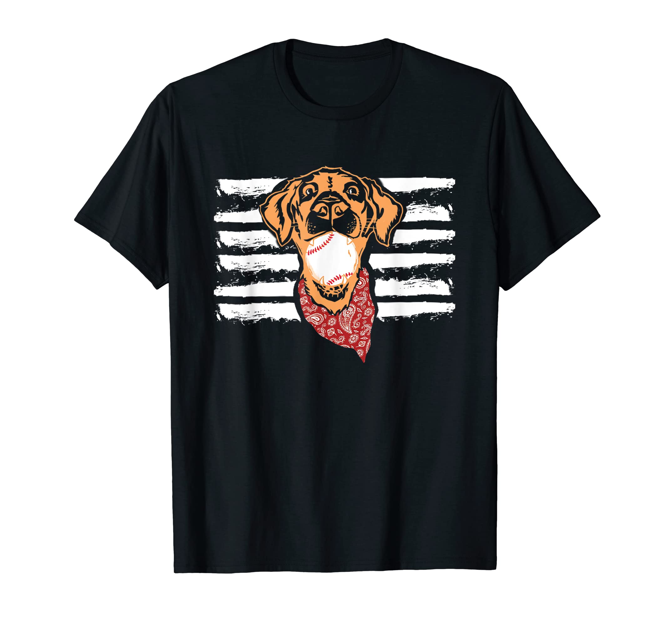 Dog Baseball Bandana Dog Lover T-Shirt - Casual Everyday Wear Men Women - T-Shirt, Sweatshirt, Hoodie
