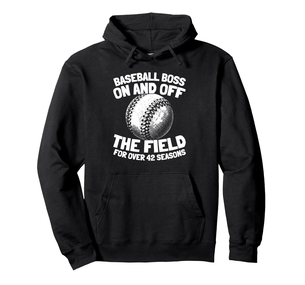 42 Years Old Team Player Baseball Hoodie - Novelty Apparel for Adults - T-Shirt, Sweatshirt, Hoodie