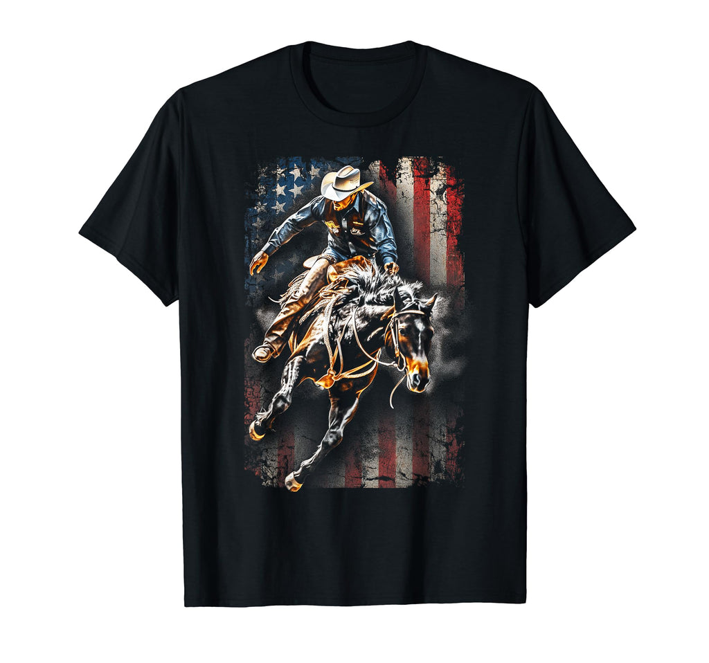 Cowboy Rodeo Horse Riding Usa Cowboy T-Shirt - Minimalist Print for Adults - T-Shirt, Sweatshirt, Hoodie