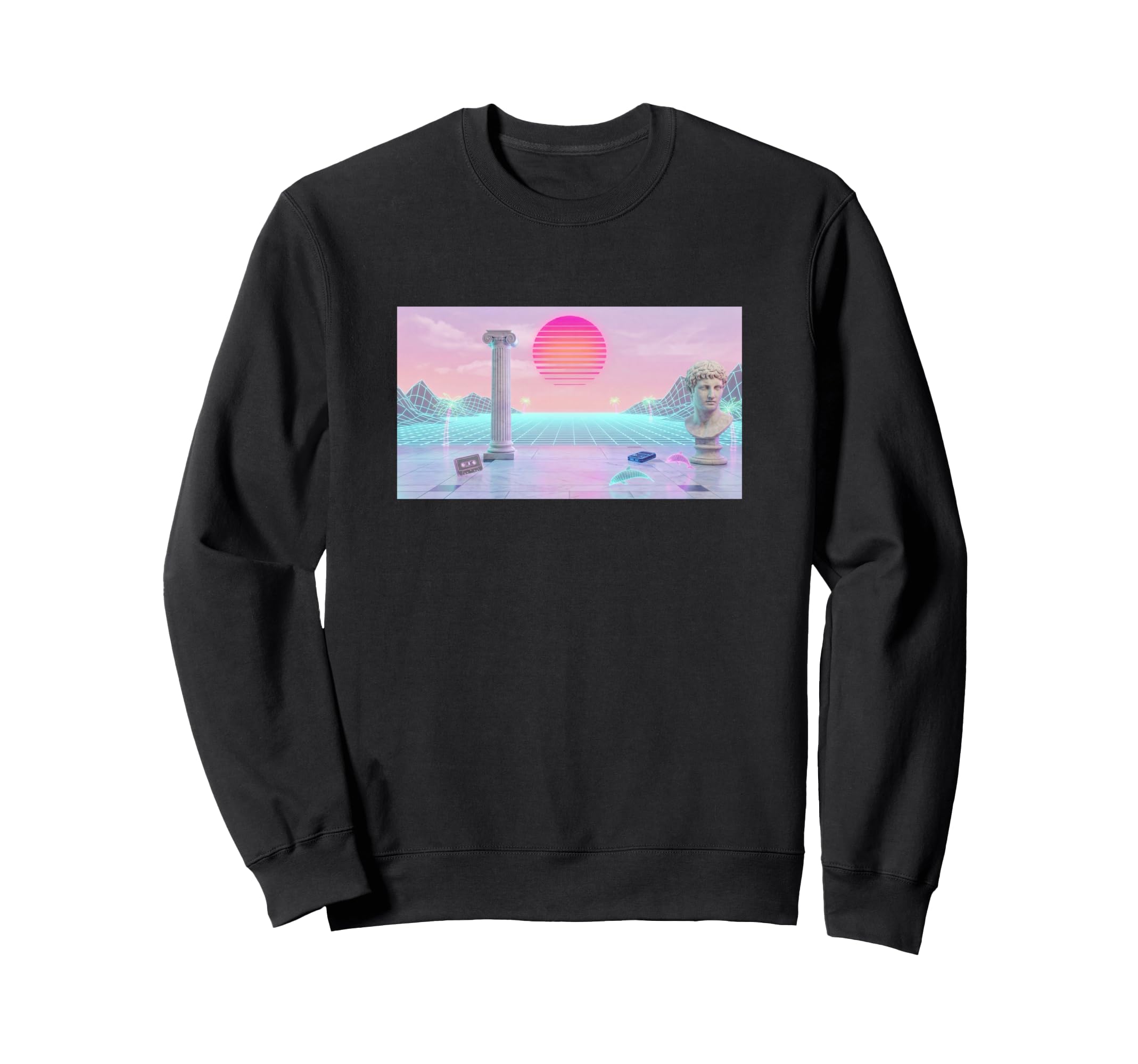 Vaporwave Aesthetic Trippy Vapor Sweatshirt - Unique Graphic for Adults - T-Shirt, Sweatshirt, Hoodie