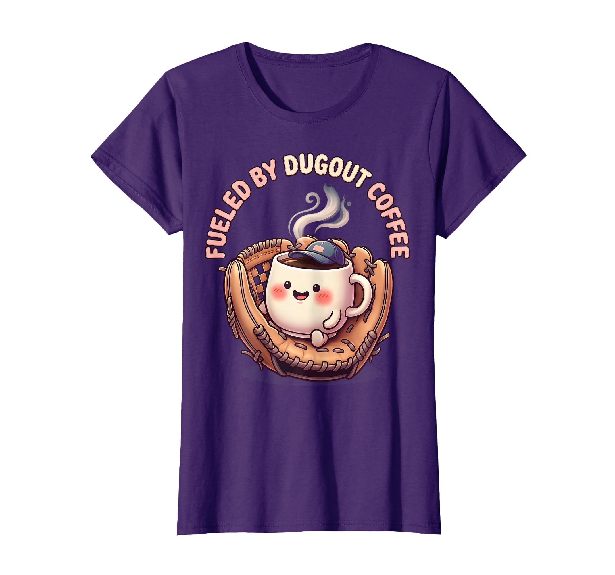 Fueled Dugout Coffee Baseball Mom T-Shirt - Casual Everyday Wear Men Women - T-Shirt, Sweatshirt, Hoodie