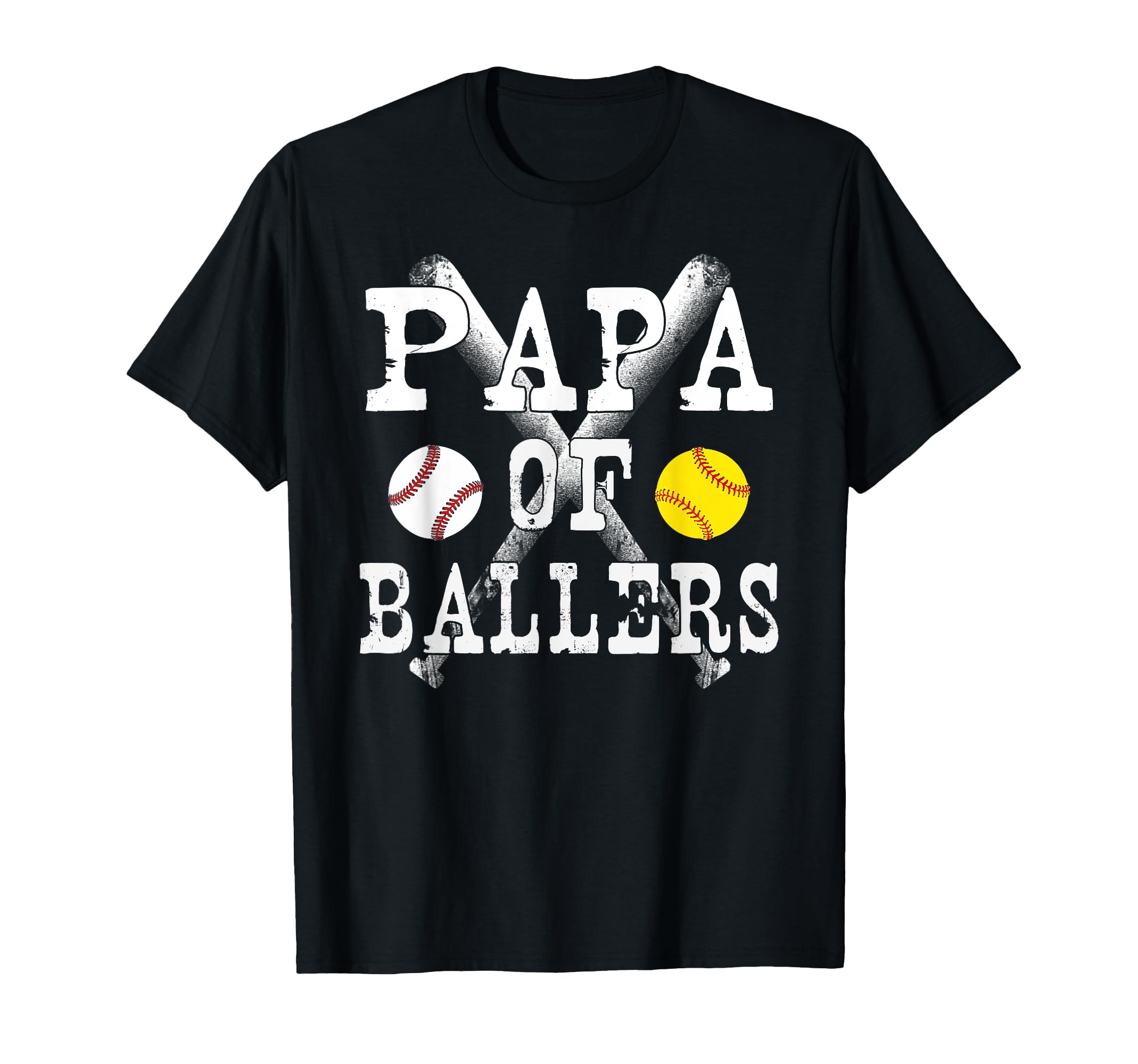 Papa Ballers Funny Baseball T-Shirt - Fun Novelty Design for Adults - T-Shirt, Sweatshirt, Hoodie