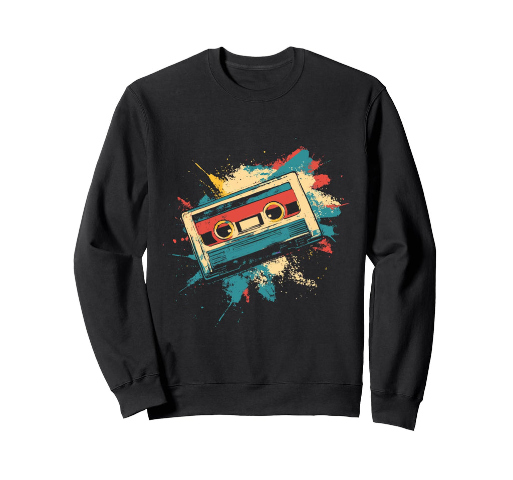 Cassette Tape Music Lover Sweatshirt - Aesthetic Graphic Men Women - T-Shirt, Sweatshirt, Hoodie