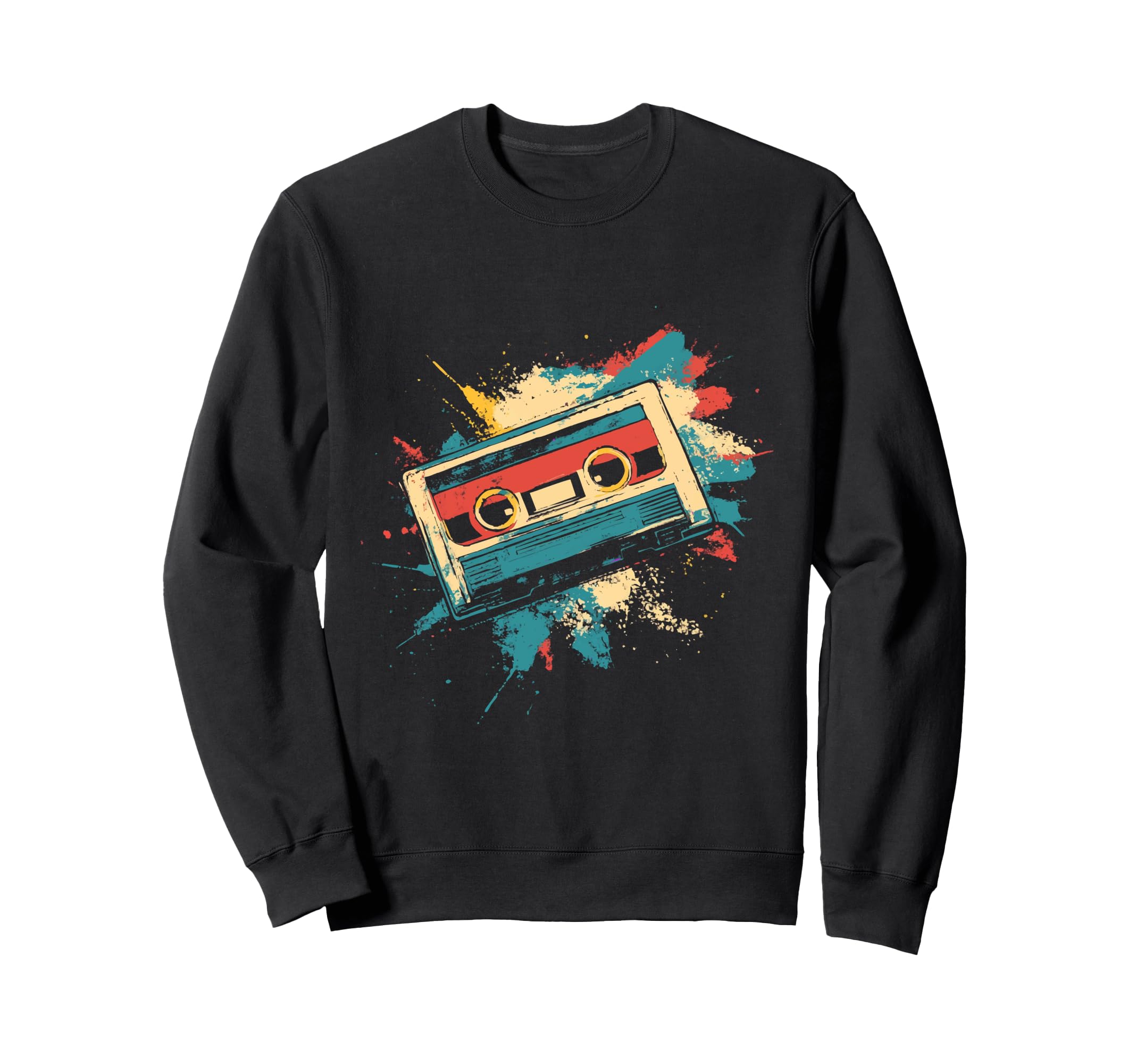 Cassette Tape Music Lover Sweatshirt - Aesthetic Graphic Men Women - T-Shirt, Sweatshirt, Hoodie