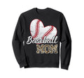 Baseball Mom Gifts Leopard Baseball Mama Sweatshirt - Graphic Print Unisex - T-Shirt, Sweatshirt, Hoodie