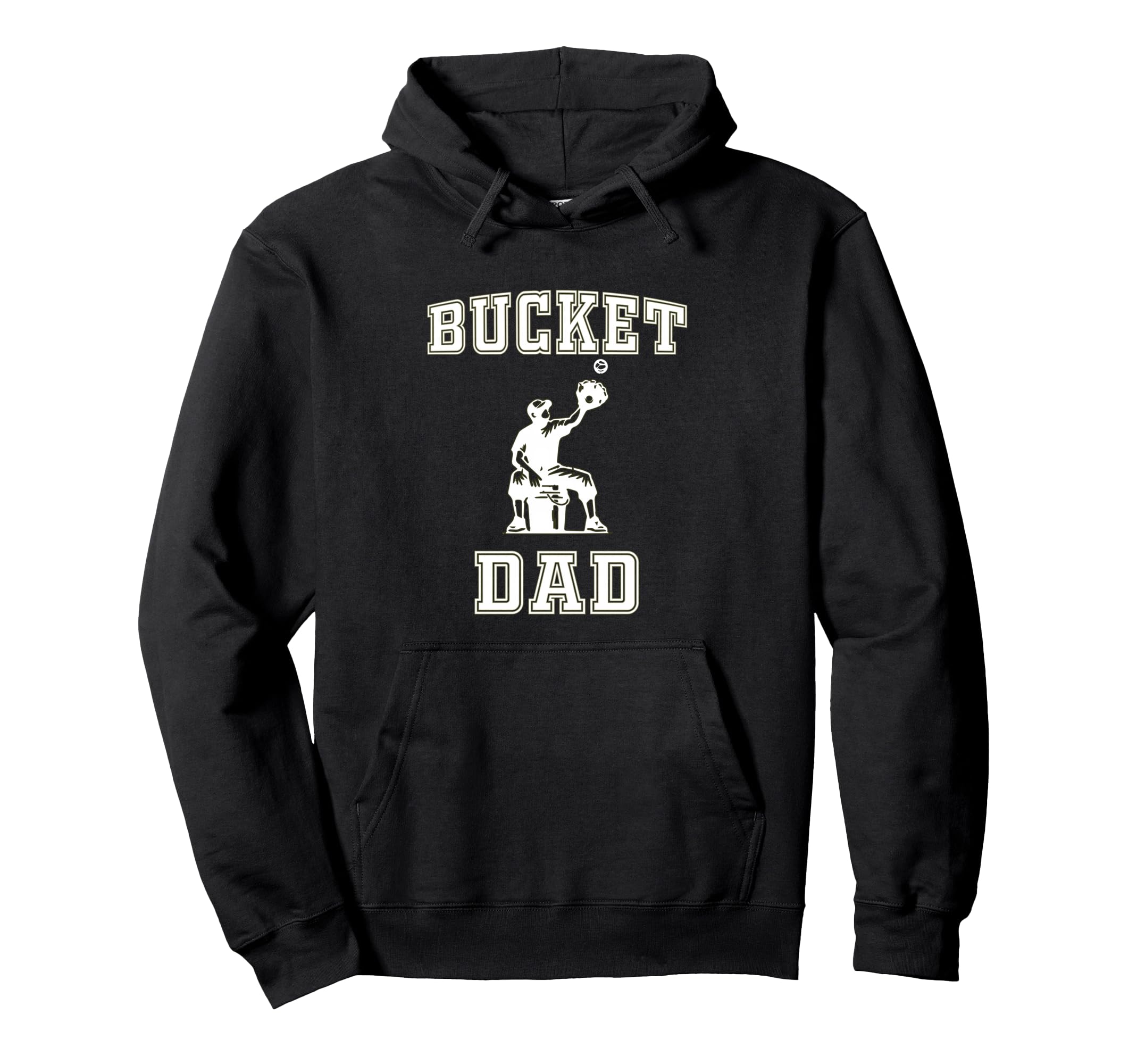 Bucket Dad Softball Dad Baseball Hoodie - Custom Art Print for Adults - T-Shirt, Sweatshirt, Hoodie
