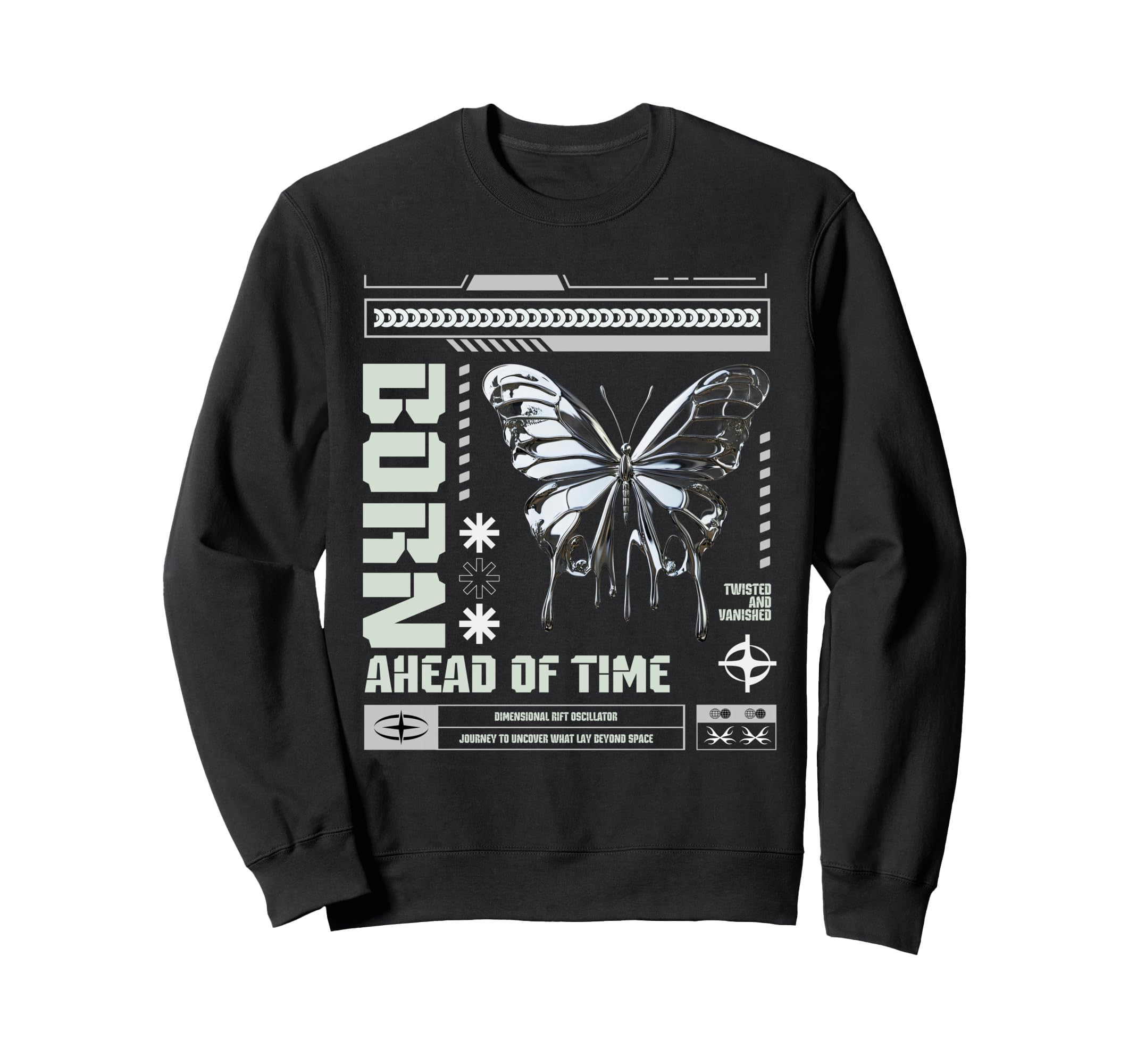 Y2K Butterfly Bold Urban Graffiti Sweatshirt - Minimalist Print Unisex - T-Shirt, Sweatshirt, Hoodie