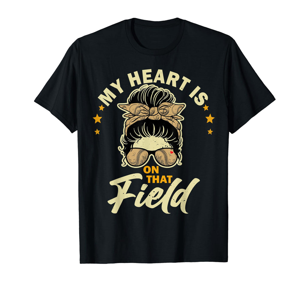 My Heart Is That Field Baseball T-Shirt - Unique Graphic for Adults - T-Shirt, Sweatshirt, Hoodie