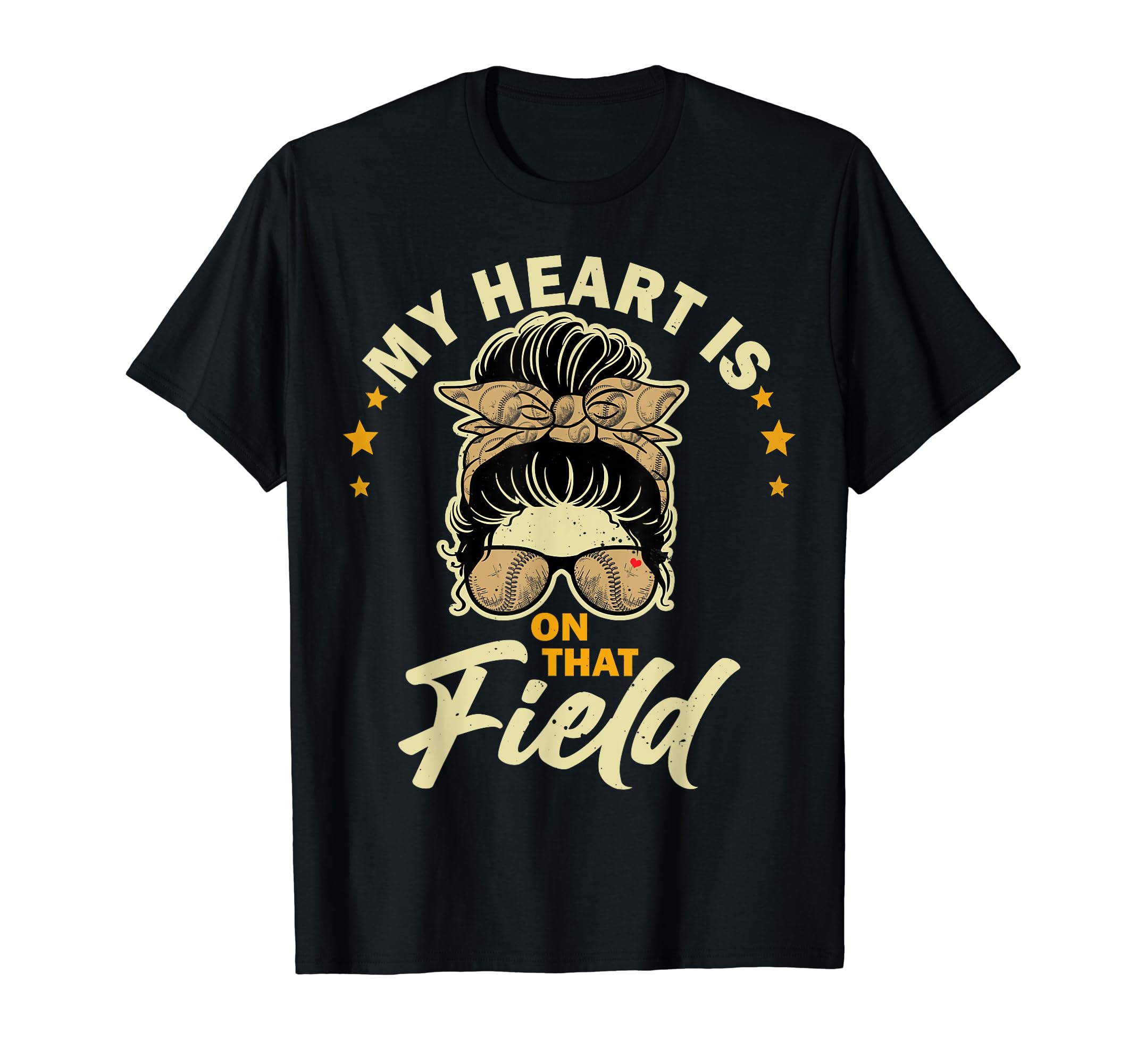 My Heart Is That Field Baseball T-Shirt - Unique Graphic for Adults - T-Shirt, Sweatshirt, Hoodie